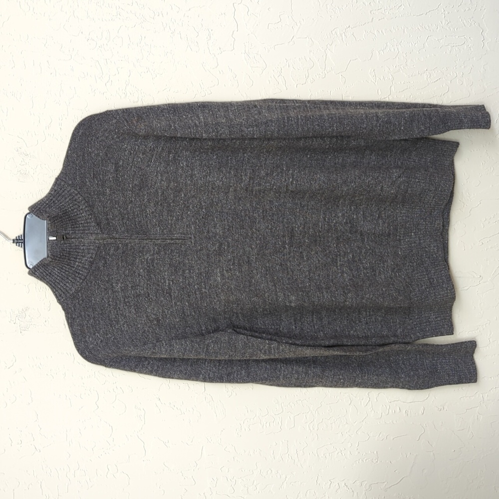 Gap Charcoal 1/4 Zip Cotton Pullover Sweater Size Medium